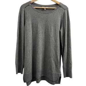 BANANA REPUBLIC Touch of Cashmere Wool Blend Crew Neck Sweater,‎ Gray L